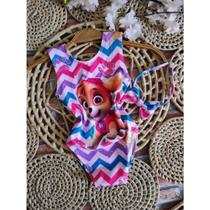 Bodys Menina Infantil Temático Patrulha Canina +Tiara