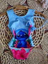 Bodys Menina Infantil Tematico Stitch Azul RF04