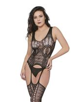 Bodystocking Macacão Arrastão Lingerie Sex