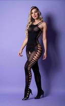 Bodystocking Macacão Inteiro com Recortes Laterais - Yaffa Lingerie Bodystocking Macacão Inteiro com Recortes Laterais - Yaffa Lingerie