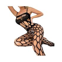 Bodystocking Preto Sem Costura E Sem Costas Com Decote Halter, Lingerie Sexy Para Mulheres, Meias