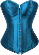 Bodysuit feminino ADELCE Shaper Push Up de renda azul azul-petróleo