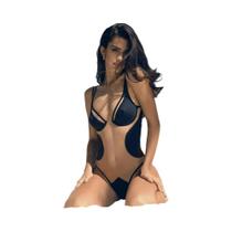 Bodysuits Femininos Sensuais Com Recortes Em Tule E Costas Abertas, Transparentes, Ajuste Justo, Bodysuits Femininos Sensuais Com Recortes Em Tule E Costas Abertas, Transparentes, Ajuste Justo,