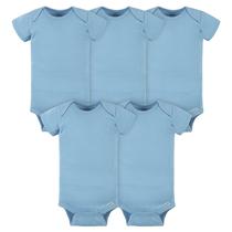 Bodysuits Gerber Baby, pacote com 5 macacões sólidos azuis de 3 a 6 meses Bodysuits Gerber Baby, pacote com 5 macacões sólidos azuis de 3 a 6 meses