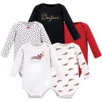 Bodysuits Hudson Baby Cotton de manga comprida de 9 a 12 meses unissex