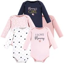 Bodysuits Hudson Baby unissex de algodão de manga comprida de 0 a 3 meses