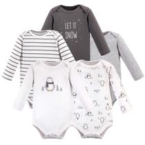Bodysuits Hudson Baby unissex de algodão de manga comprida de 12 a 18 meses Bodysuits Hudson Baby unissex de algodão de manga comprida de 12 a 18 meses