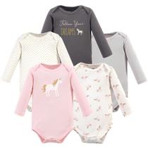 Bodysuits Hudson Baby unissex de algodão de manga comprida de 18 a 24 meses