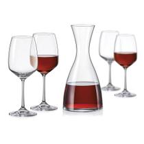 Bohemia Giselle Jg Decanter/Taças 1,5L/450Ml Cristal Transp 5Pç Bohemia Giselle Jg Decanter/Taças 1,5L/450Ml Cristal Transp 5Pç
