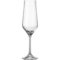 BOHEMIA LIDA TAÇA CHAMPANHE 24x6x6cm 220ml CRISTAL TRANSPARENTE 6 PEÇAS