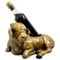 Boi Porta Vinho Garrafa De Gesso Decoração Casa Chácara Sítio