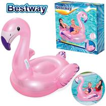 Boia Adulto Divertida Bestway Flamingo Luxo Rosa 1,27 Férias