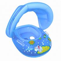 Boia Barco Inflável Cobertura Retrátil Para Proteção Solar