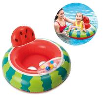 Boia Bebê Melancia c/ Bolinhas Baby Bote Piscina Praia Intex