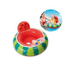 Boia Bebê Melancia c/ Bolinhas Baby Bote Piscina Praia Intex