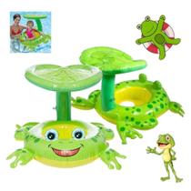 Boia Bote Babê Sapinho Inflável com Cobertura e Assento e Proteção UV