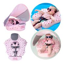 Boia Bote Bebe Cobertura Infantil Proteção Solar Original Boia Bote Bebe Cobertura Infantil Proteção Solar Original