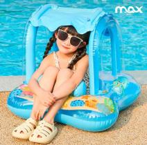 Boia Bote Bebê Cobertura Nautica Reforçada Fralda Infantil Azul Reforçada 65x65cm