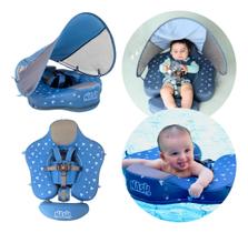 Boia Bote Bebe Cobertura Proteção Uv Solar Original Azul