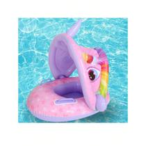 Boia Bote Boca De Peixe Infantil Inflável C/Cobertura Bebe Criança Piscina000