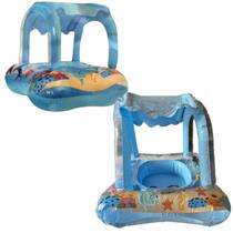 Boia Bote com cobertura azul fralda para bebes infantil