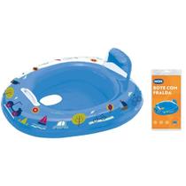 Boia Bote Com Fralda Azul Inflável Piscina Bonito Infantil