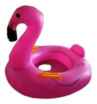 Boia Bote Flamingo Inflável Infantil Fralda Alça Piscina - Boia Flamingo