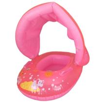 Boia Bote Infantil Bebê Com Cobertura Teto Removivel e Inflavel Acessorio Piscina Mar Praia Verao Boia Bote Infantil Bebê Com Cobertura Teto Removivel e Inflavel Acessorio Piscina Mar Praia Verao