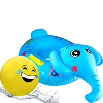 Boia Bote Infantil com Bola Inflável para Praia Piscina e Festa Kit