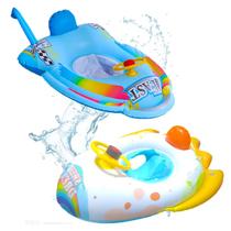 Boia Bote Infantil Inflável Carro Com Volante Buzina Piscina Boia Bote Infantil Inflável Carro Com Volante Buzina Piscina