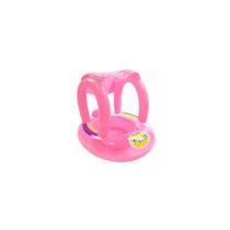 Boia bote inflafel com cobertura e fralda para bebe rosa/azul Boia bote inflafel com cobertura e fralda para bebe rosa/azul