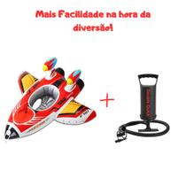 Bóia Bote Inflável Avião Infantil Com Pistola de Água Para Piscina - Acquafun