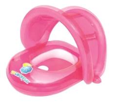 Boia Bote Inflável Infantil C Fralda e Sombra Piscina Lazer Boia Bote Inflável Infantil C Fralda e Sombra Piscina Lazer