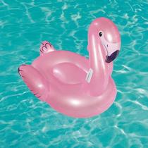 Boia Bote Inflável Infantil Flamingo Piscina Lazer 1,27m Boia Bote Inflável Infantil Flamingo Piscina Lazer 1,27m