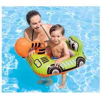 Boia Bote Inflável Infantil Retroescavadeira Praia Piscina 86cm