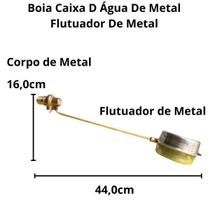 Boia Caixa Dagua Alta Pressão 1/2 Polegada Resistente Água Quente Toda De Metal - 12 - Metrox