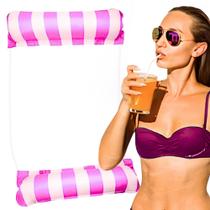 Boia Cama Flutuante Piscina Rede Reclinável Inflável Adulto