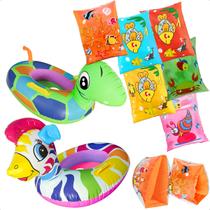 Boia Cintura Infantil Piscina Praia Verão Boia De Braço Infantil Inflável Unissex Kit Boia Cintura Infantil Piscina Praia Verão Boia De Braço Infantil Inflável Unissex Kit