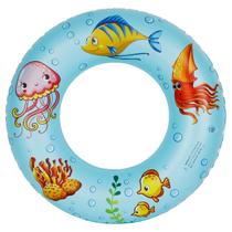 Boia Circular Decorada 64cm Azul Boia Circular Boia Redonda Para Crianças Boia Para Piscinas Redonda Azul Boia Circular Redonda - Art Summer