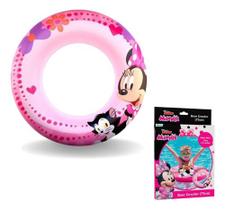 Boia Circular Infantil Minnie Piscina 3 Anos Verão 72cm