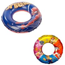 Boia Circular Inflavel Até 30KG Personagens Menina Menino Praia Piscina Etitoys Boia Circular Inflavel Até 30KG Personagens Menina Menino Praia Piscina Etitoys