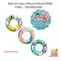 Boia Circular Inflavel Infantil Estampas Sortidas 51cm Piscina Diversão Lazer