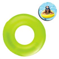 Boia Circular Redonda Neon Colorida Praia Piscina 53cm Infantil Crianças Até 45Kg