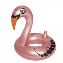 Boia Cisne Perolado Rosa para Piscina Suporta 90kg Mor