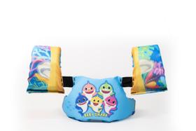 Boia colete infantil - baby shark azul - summerlife