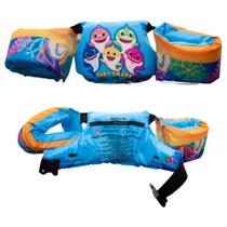 Boia Colete Infantil Piscina Braço Peitoral Baby Shark Azul Boia Colete Infantil Piscina Braço Peitoral Baby Shark Azul