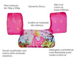 Boia colete salva-vidas infantil sea kids braço e peitoral princesa au