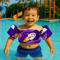 Boia de Braço Colete Infantil para Nadar Praia Piscina Estampa Foguete Espacial Boia de Braço Colete Infantil para Nadar Praia Piscina Estampa Foguete Espacial
