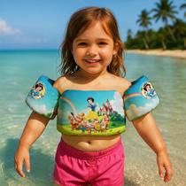 Boia de Braço Colete Infantil para Nadar Praia Piscina Estampa Princesas Encantadas