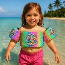 Boia de Braço Colete Infantil para Nadar Praia Piscina Estampa Sereia Boia de Braço Colete Infantil para Nadar Praia Piscina Estampa Sereia